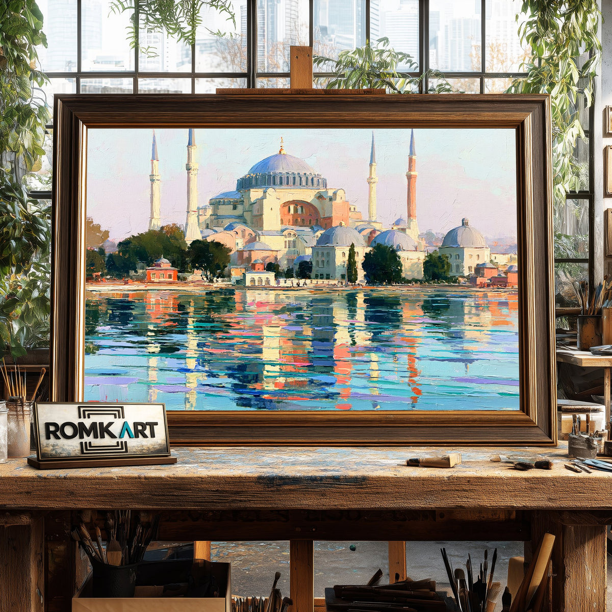 Hagia Sophia Architectural Oil Painting