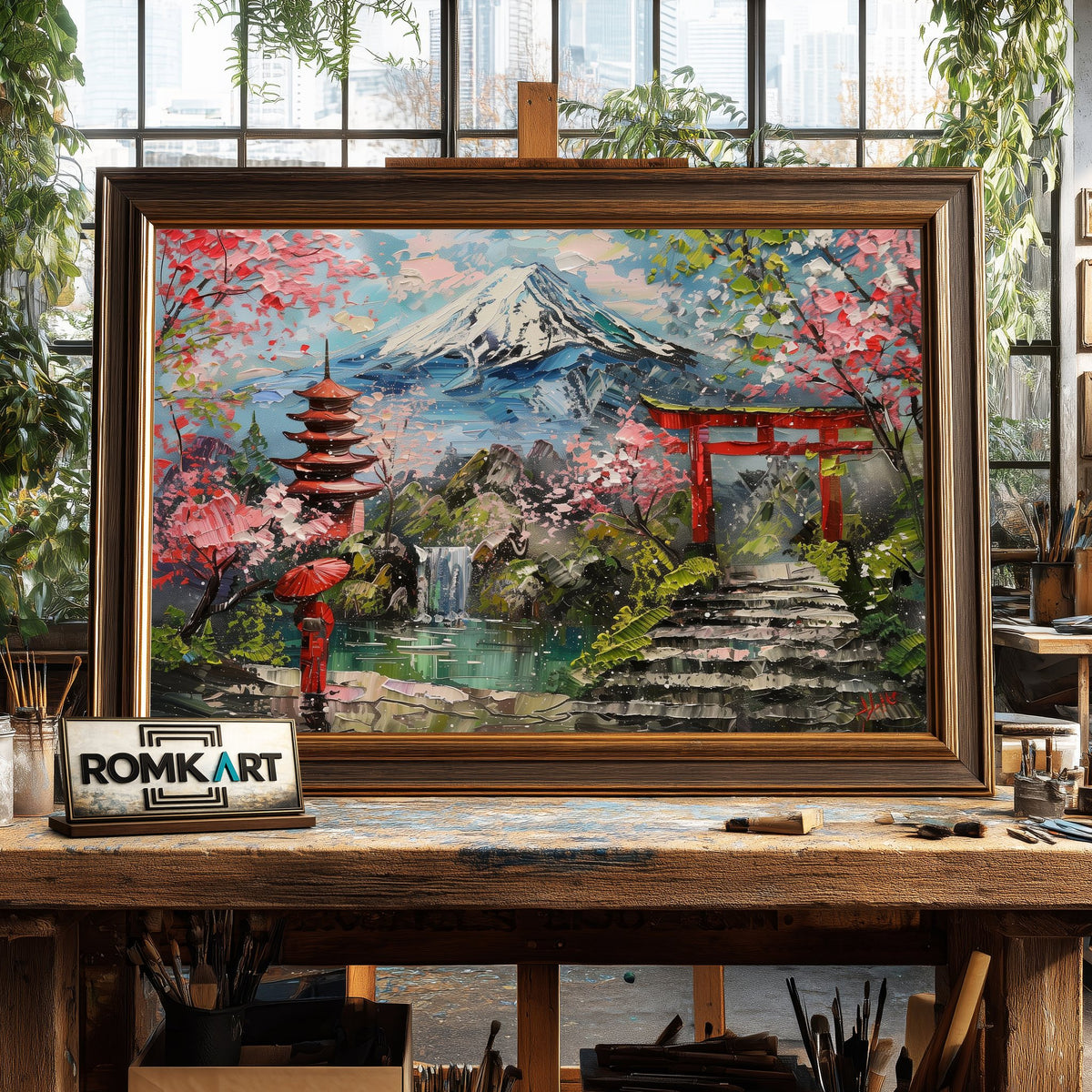 Japanese Garden Art Asian Art Oil Painting