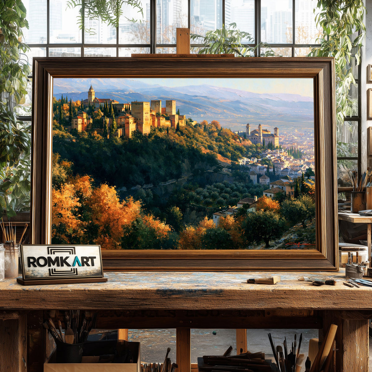 Alhambra Architectural Oil Painting