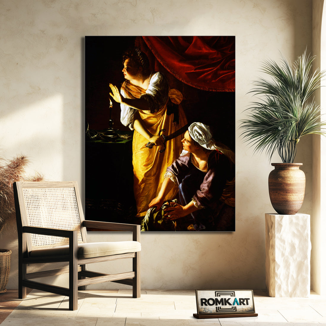 Artemisia Gentileschi Judith And Maidservant With Head Of Holofernes – Reproduction