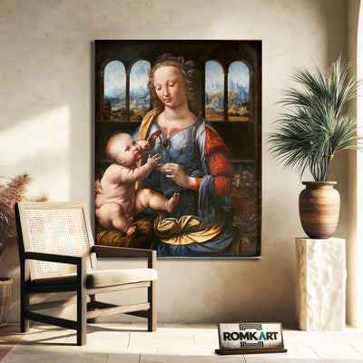 Leonardo Da Vinci Madonna Of The Carnation Alte Pinakothek – Reproduction