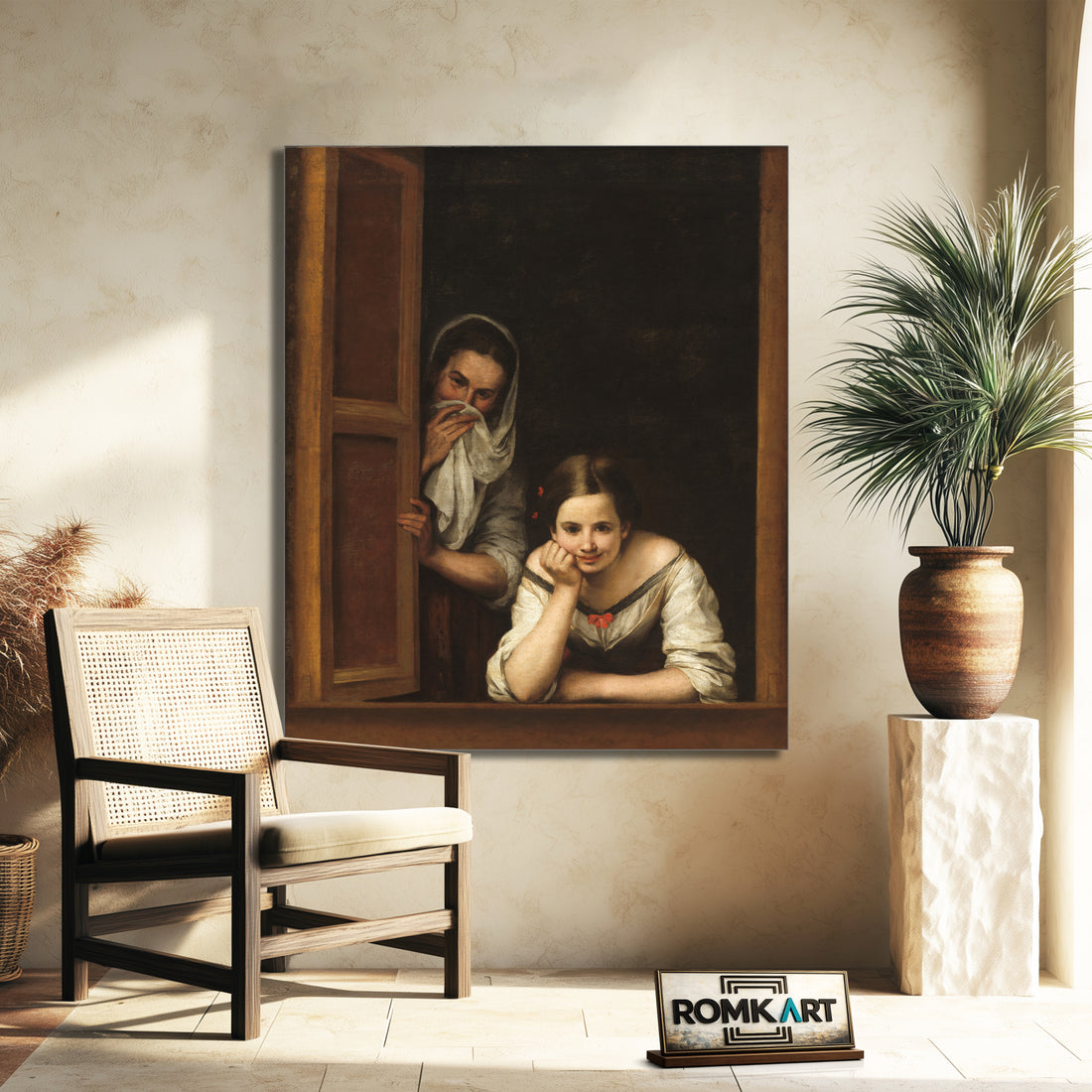 Bartolom Esteban Murillo Two Women At A Window 1665-1675 – Reproduction
