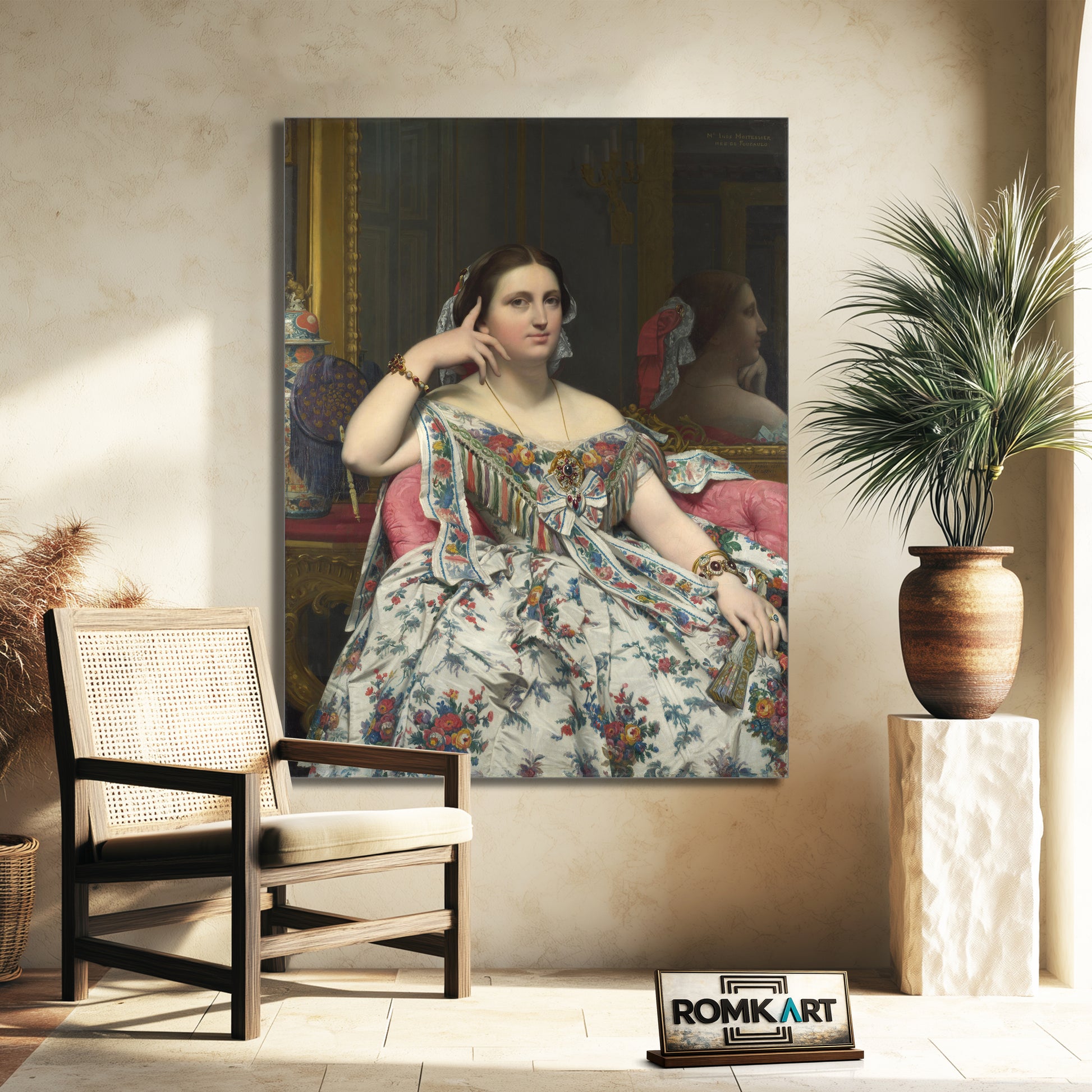Jean Auguste Dominique Ingres Portrait Of Madame Moitessier 1856 – Reproduction