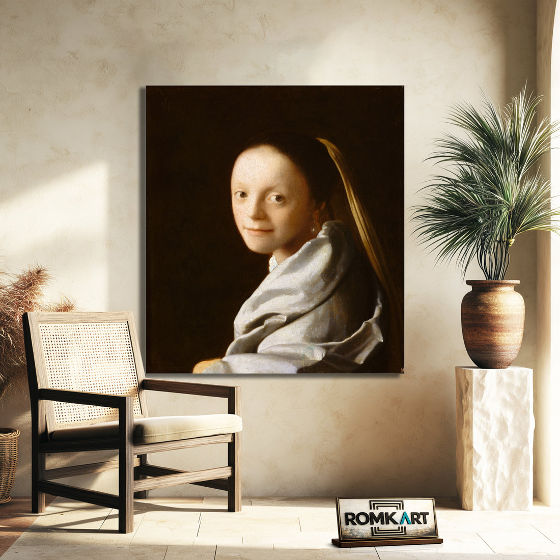 Johannes Vermeer Study Of A Young Woman 1665-1667 – Reproduction