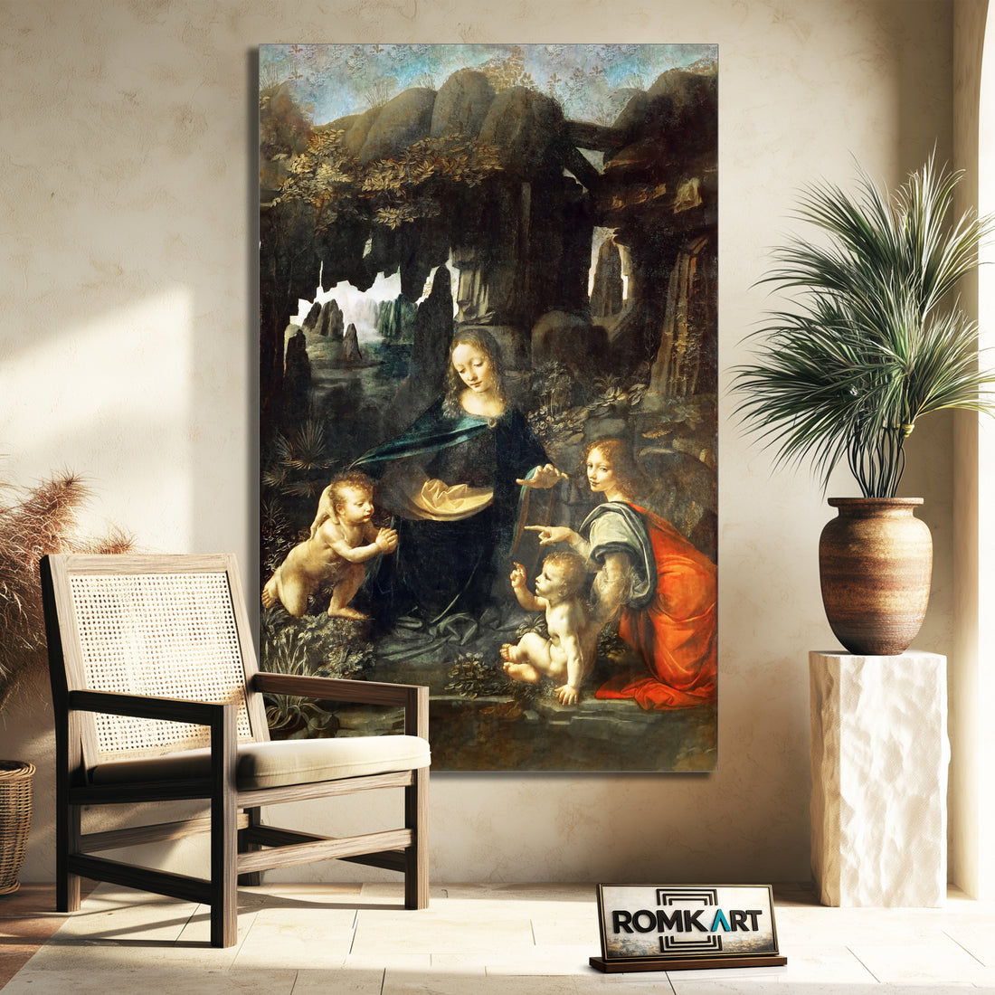 Leonardo Da Vinci The Virgin Of The Rocks 1483 - 1486 Louvre – Reproduction