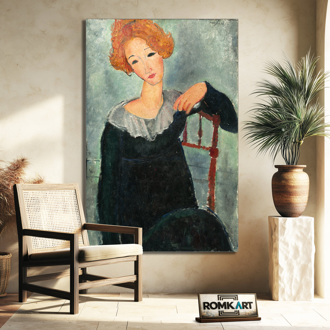 Amedeo Modigliani Woman With Red Hair – Reproduction