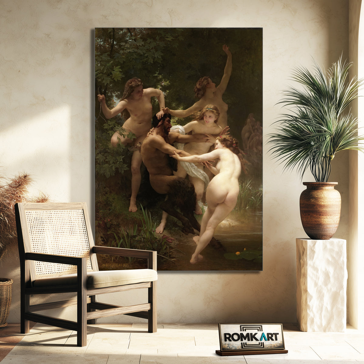 William-adolphe Bouguereau Nymphs And Satyr – Reproduction