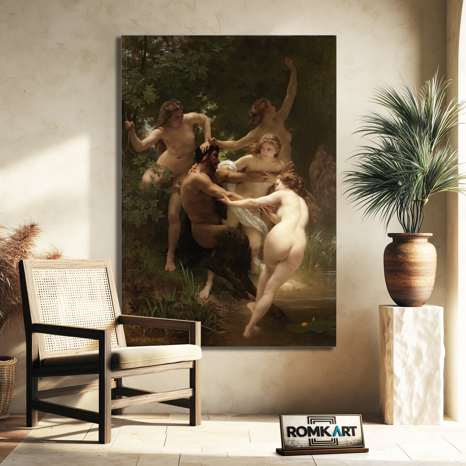 William-adolphe Bouguereau Nymphs And Satyr – Reproduction