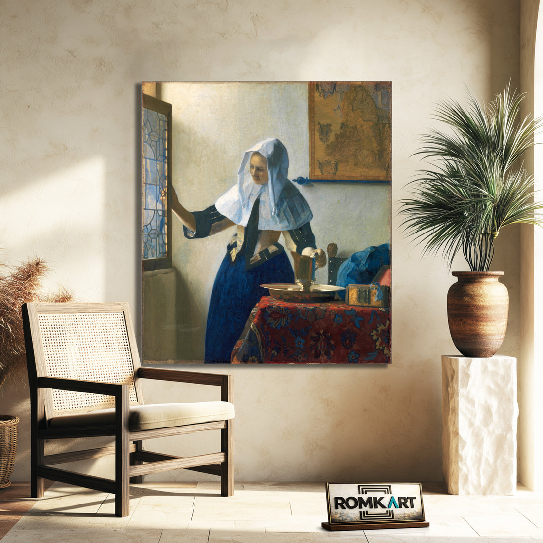 Johannes Vermeer Young Woman With A Water Pitcher 1660-1662 – Reproduction