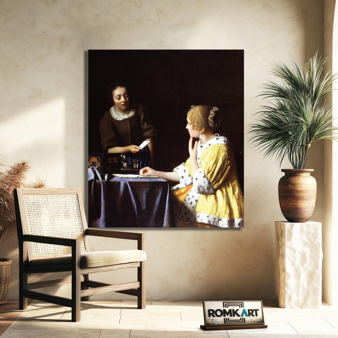 Johannes Vermeer Mistress And Maid 1667 – Reproduction
