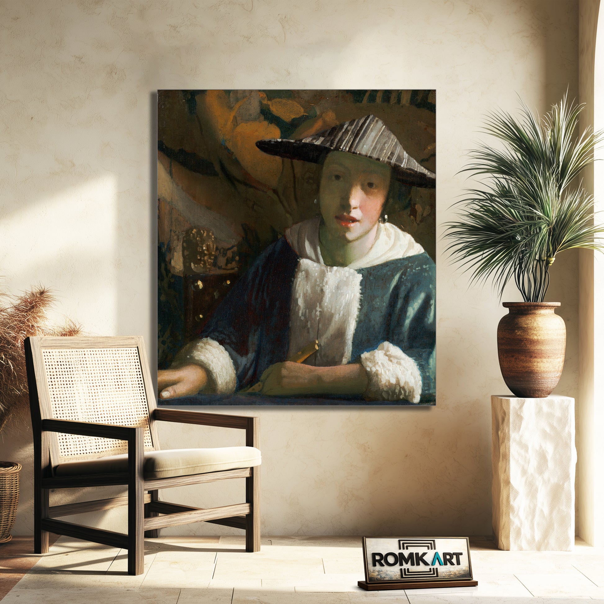 Johannes Vermeer Girl With A Flute 1666 – Reproduction