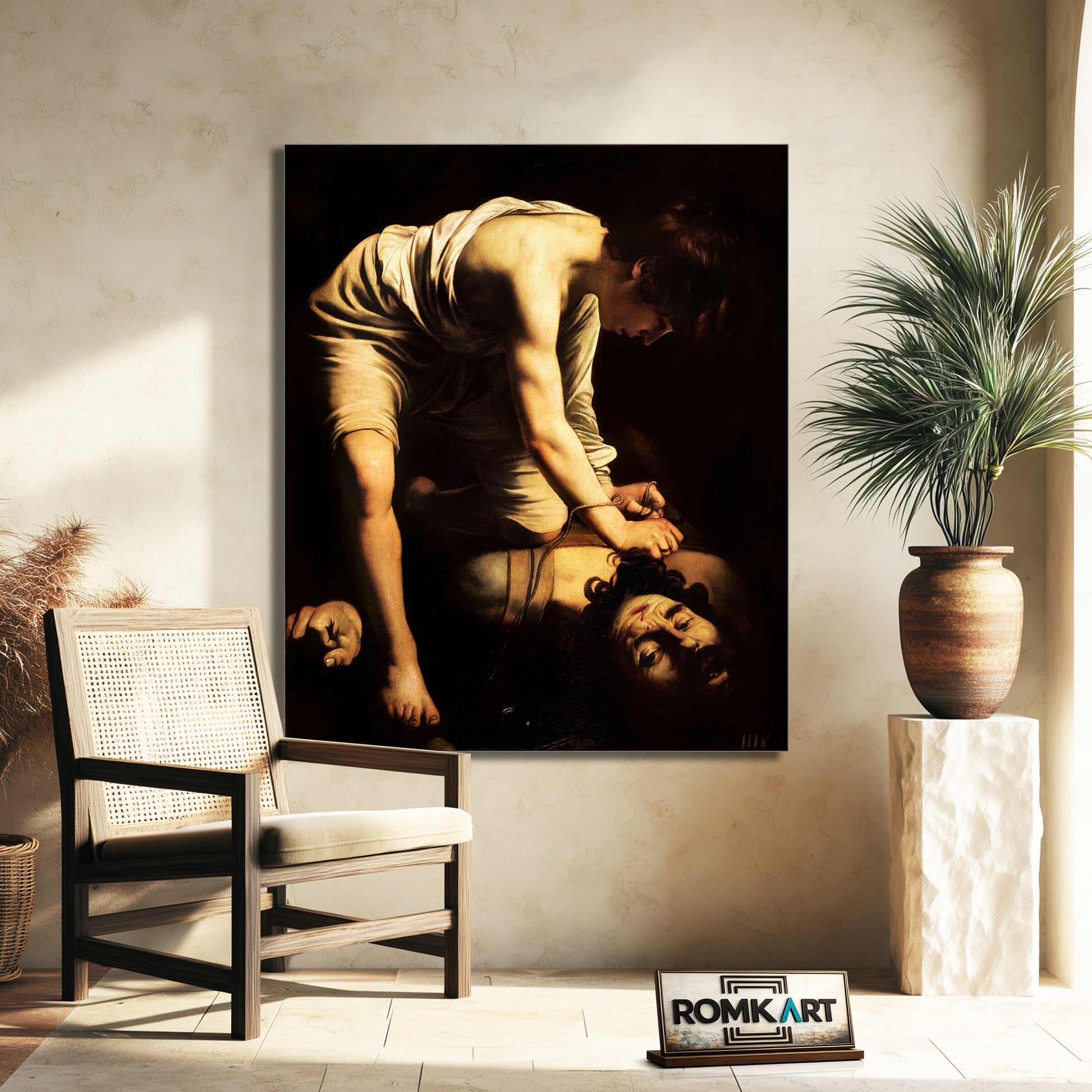 Caravaggio David And Goliath 1600 – Reproduction