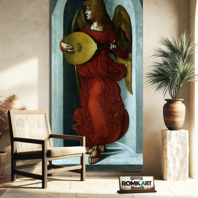 Giovanni Ambrogio De Predis An Angel In Red With A Lute – Reproduction
