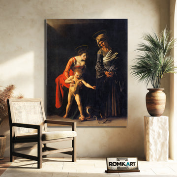 Caravaggio Madonna And Child With St Anne 1605-1606 – Reproduction