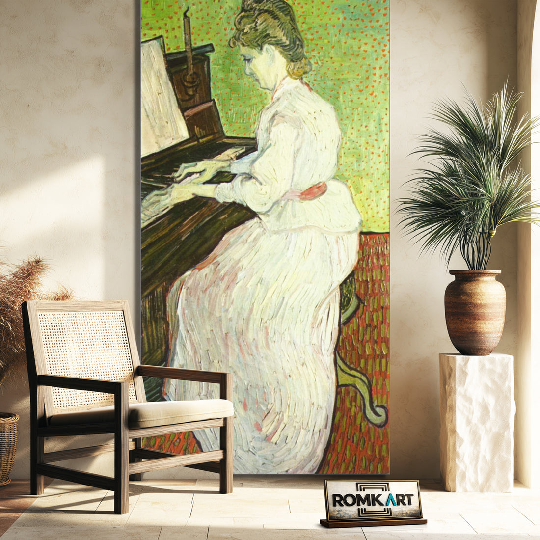 Vincent Van Gogh Marguerite Gachet At The Piano 1890 – Reproduction