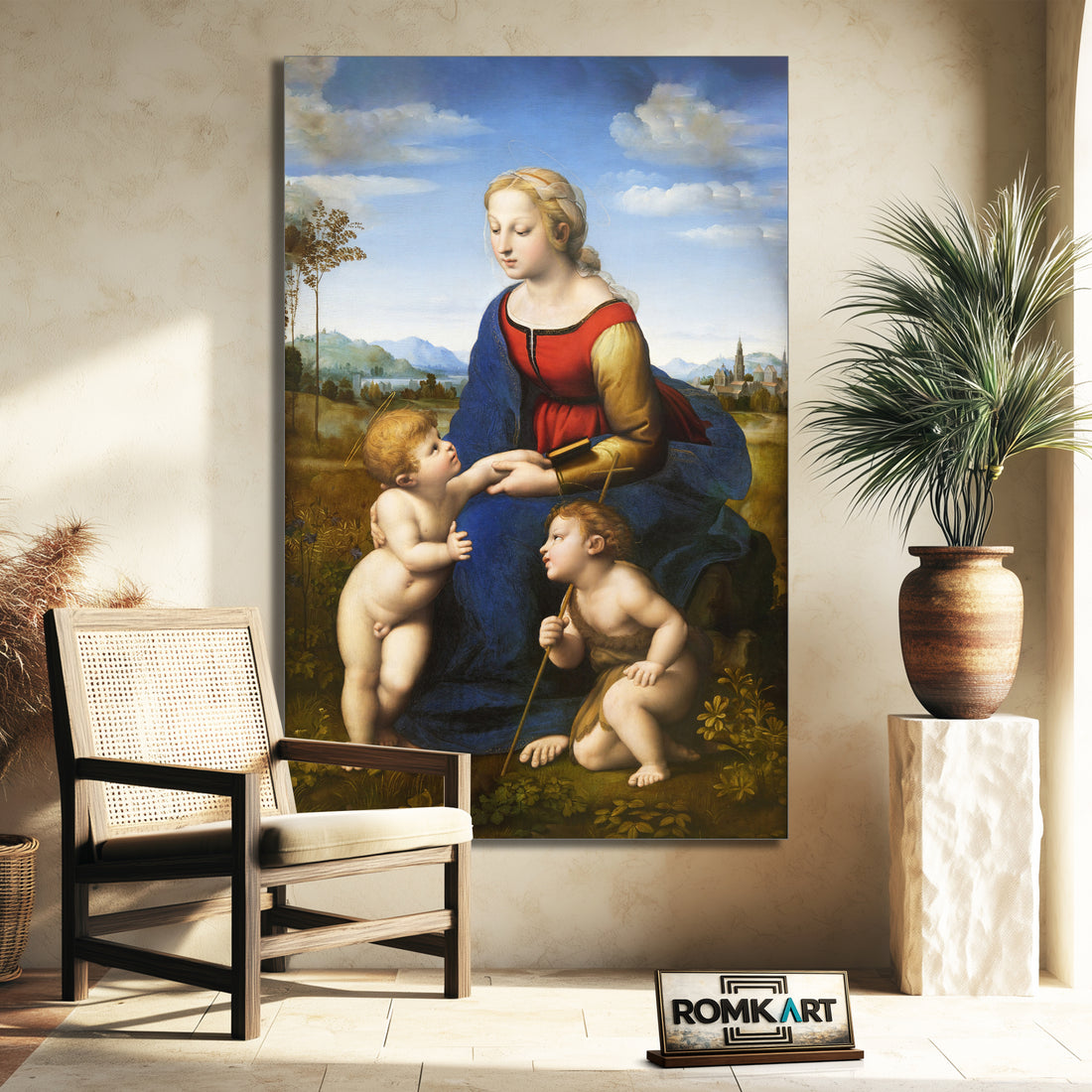 Raphael Madonna And Child With Saint John The Baptist La Belle Jardiniere – Reproduction