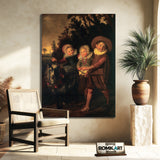 Frans Hals Three Children With A Goat-cart – Reproduction