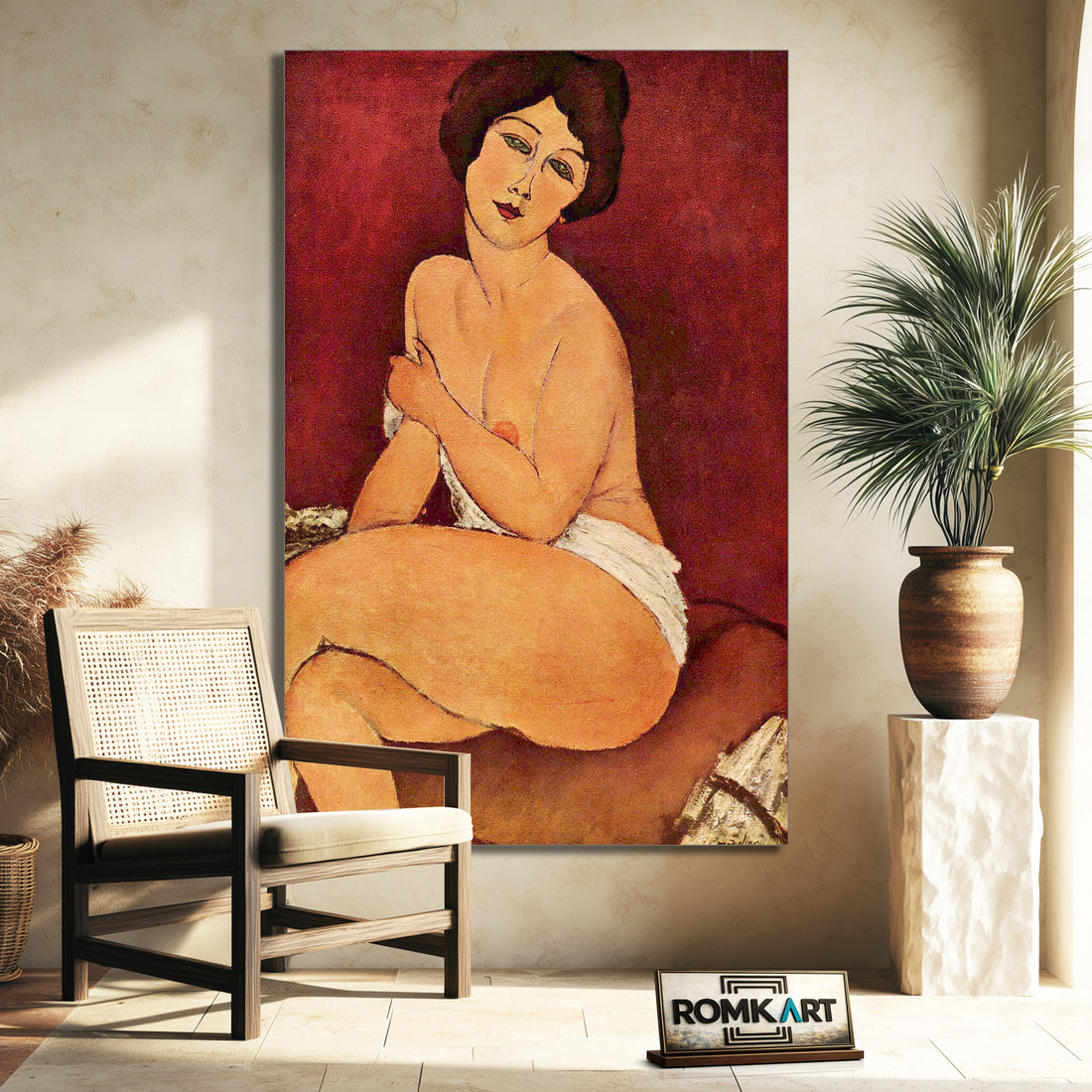 Amedeo Modigliani Nude Sitting On A Divan 1917 – Reproduction