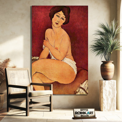 Amedeo Modigliani Nude Sitting On A Divan 1917 – Reproduction
