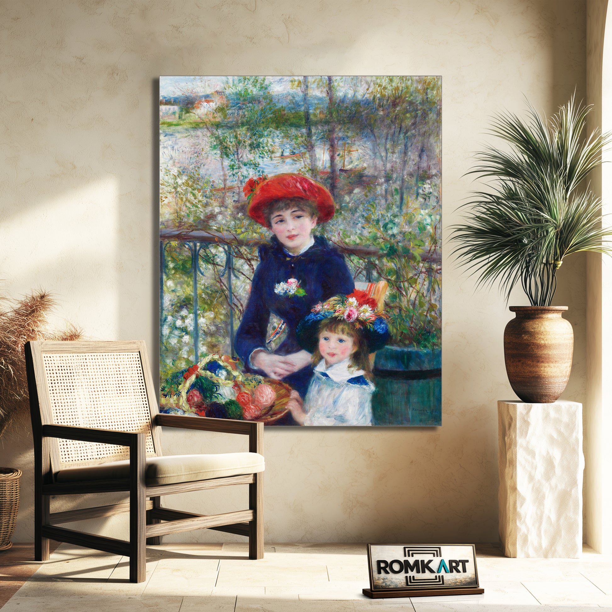 Pierre-auguste Renoir Two Sisters On The Terrace 1881 – Reproduction
