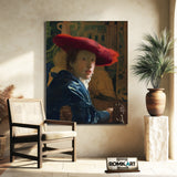 Johannes Vermeer Girl With A Red Hat 1665-1667 – Reproduction