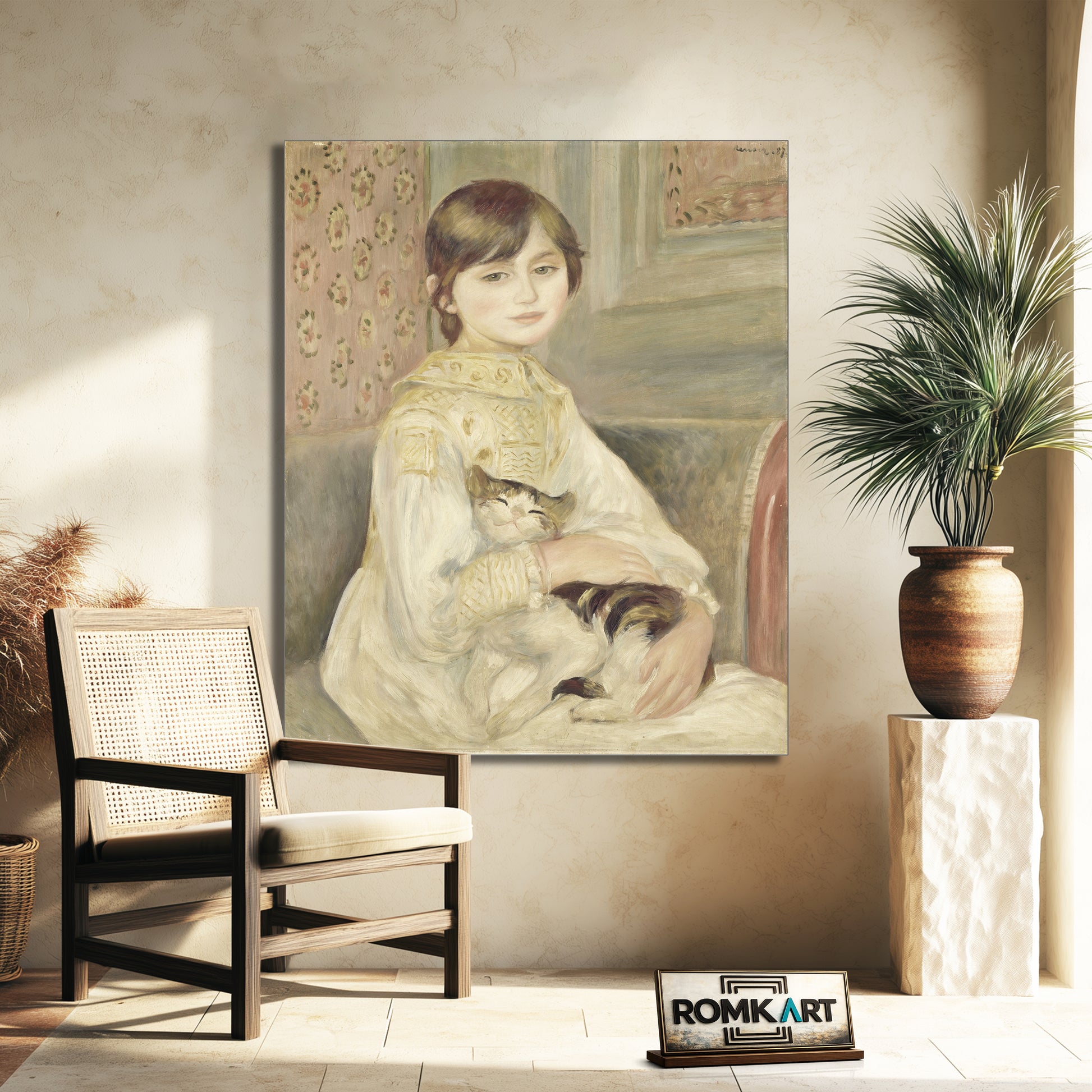 Pierre-auguste Renoir Julie Manet With Cat 1887 – Reproduction