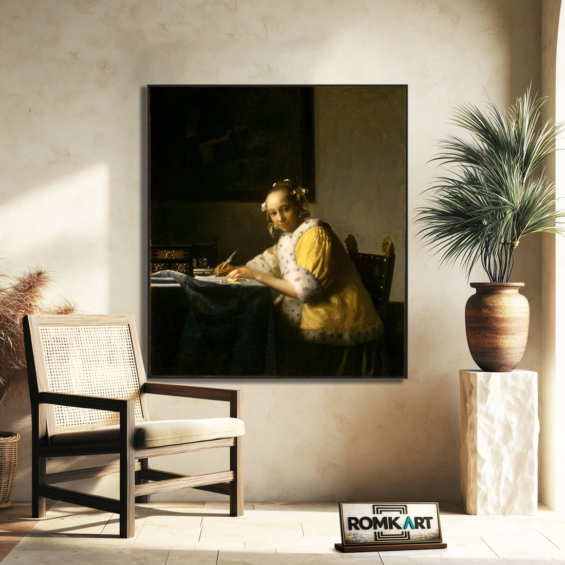 Johannes Vermeer A Lady Writing A Letter 1665-1666 – Reproduction