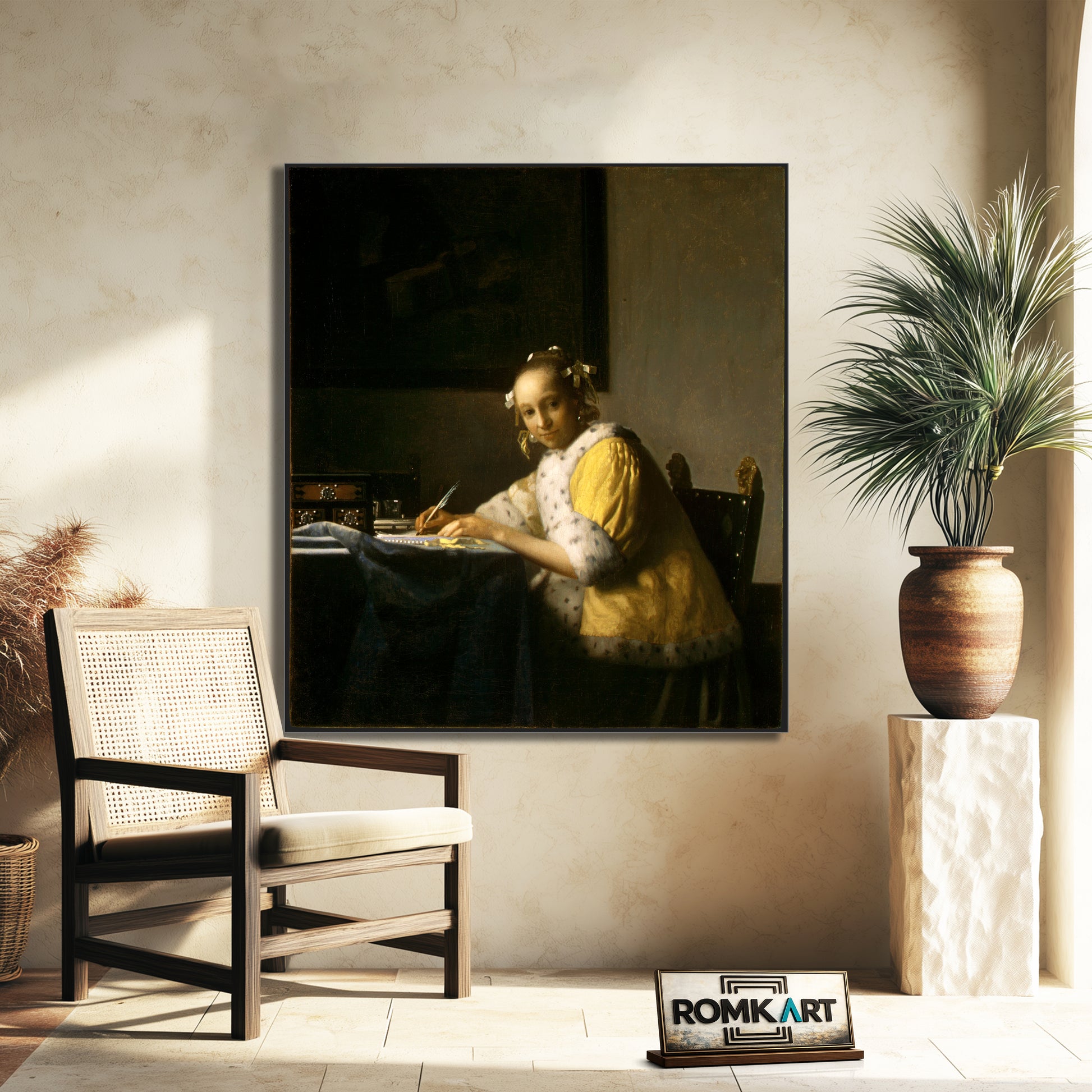 Johannes Vermeer A Lady Writing A Letter 1665-1666 – Reproduction
