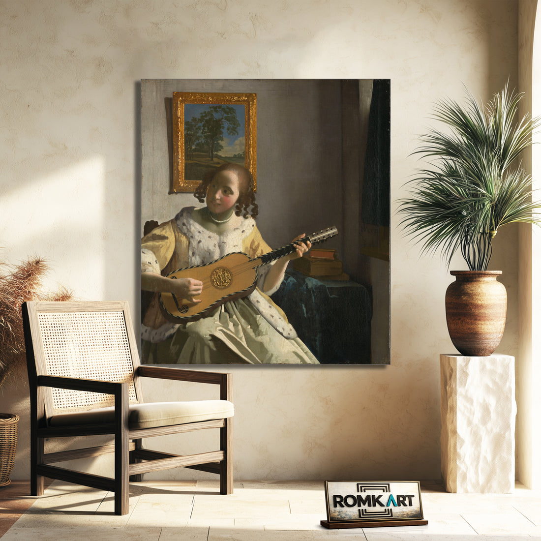 Johannes Vermeer The Guitar Player 1670-1672 – Reproduction