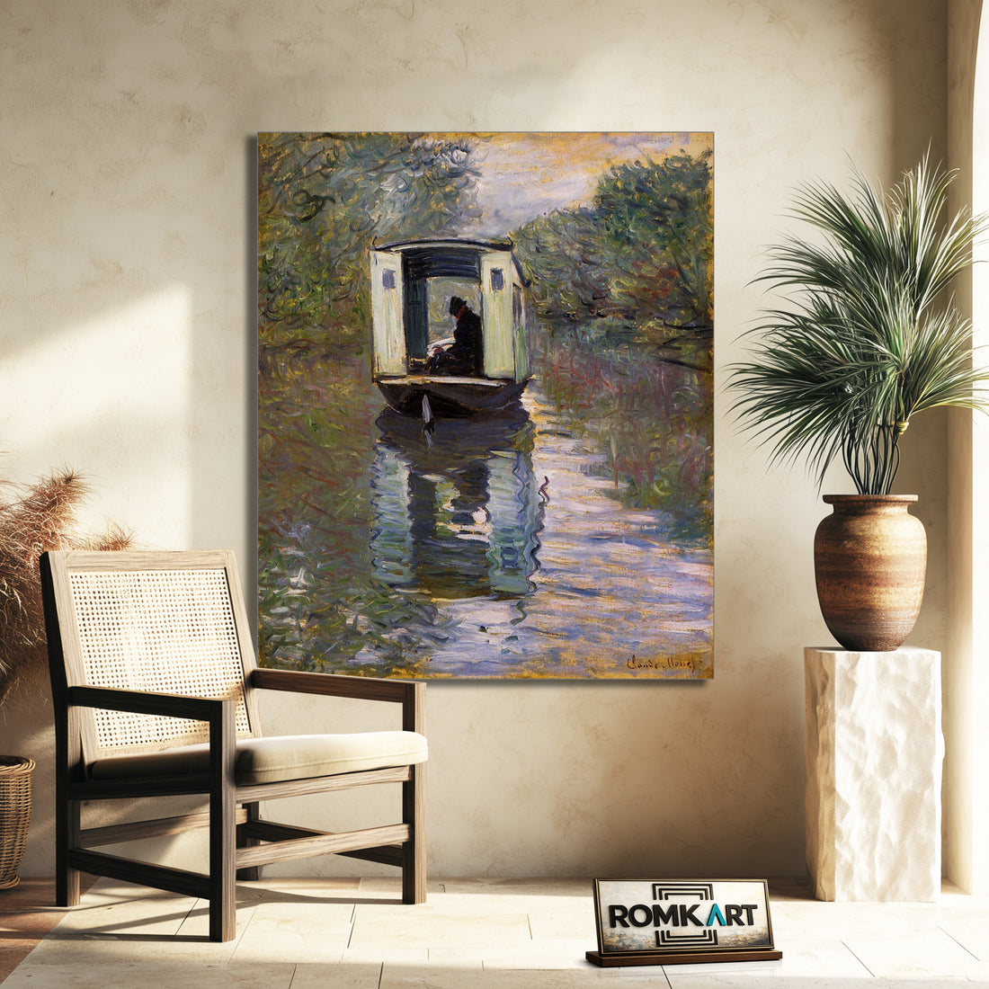 Claude Monet The Studio Boat Le Bateau-atelier 1876 – Reproduction