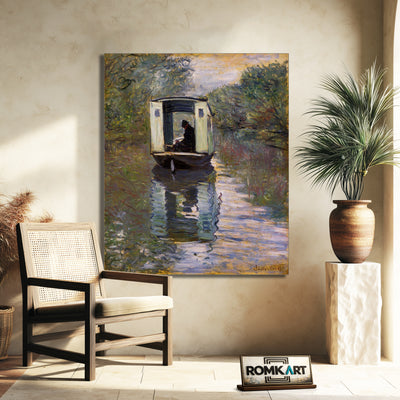 Claude Monet The Studio Boat Le Bateau-atelier 1876 – Reproduction