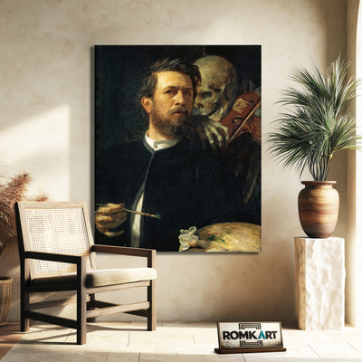 Arnold Bocklin Self-portrait With Death Playing The Fiddle 1872 – Reproduction