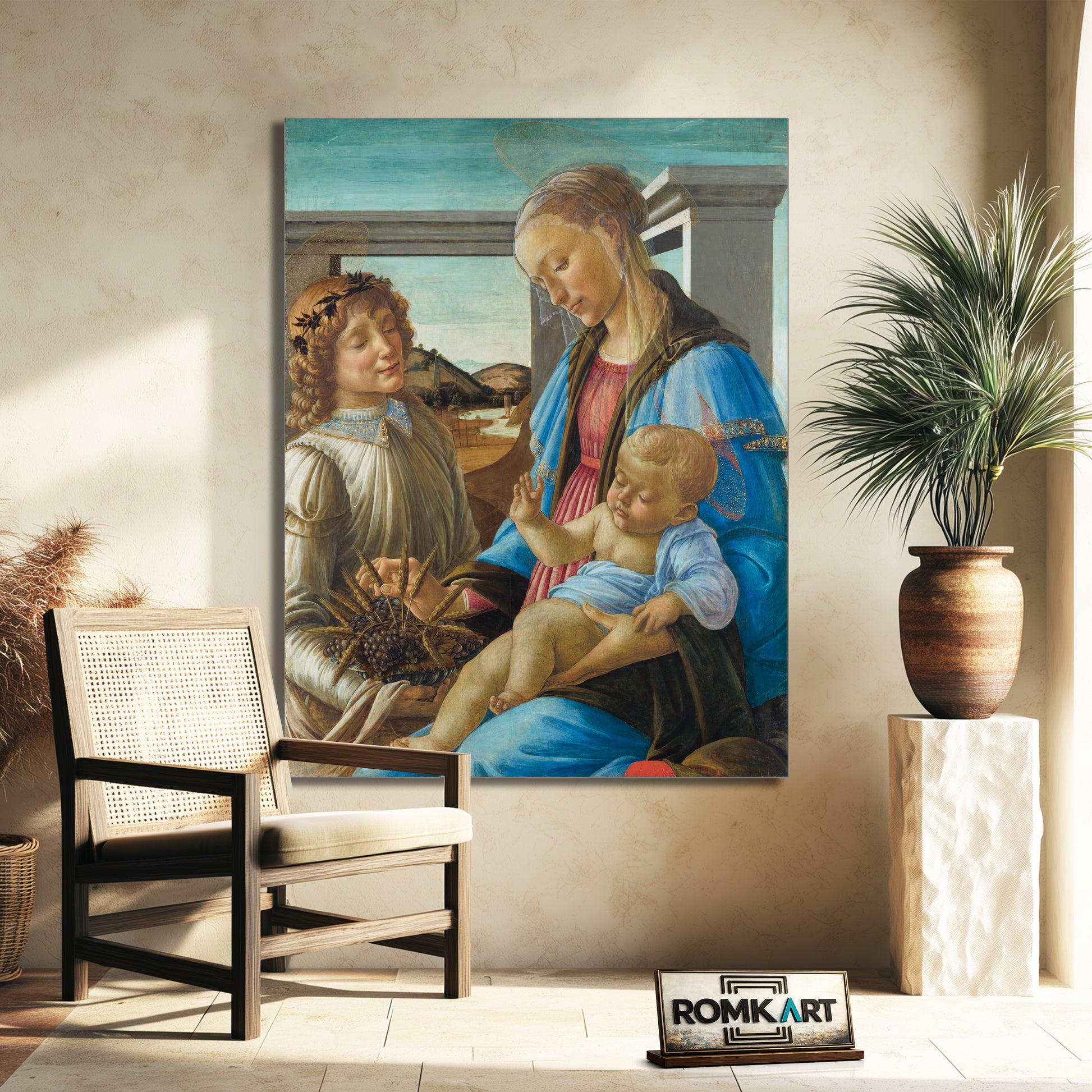 Sandro Botticelli Virgin And Child With An Angel 1470 – Reproduction