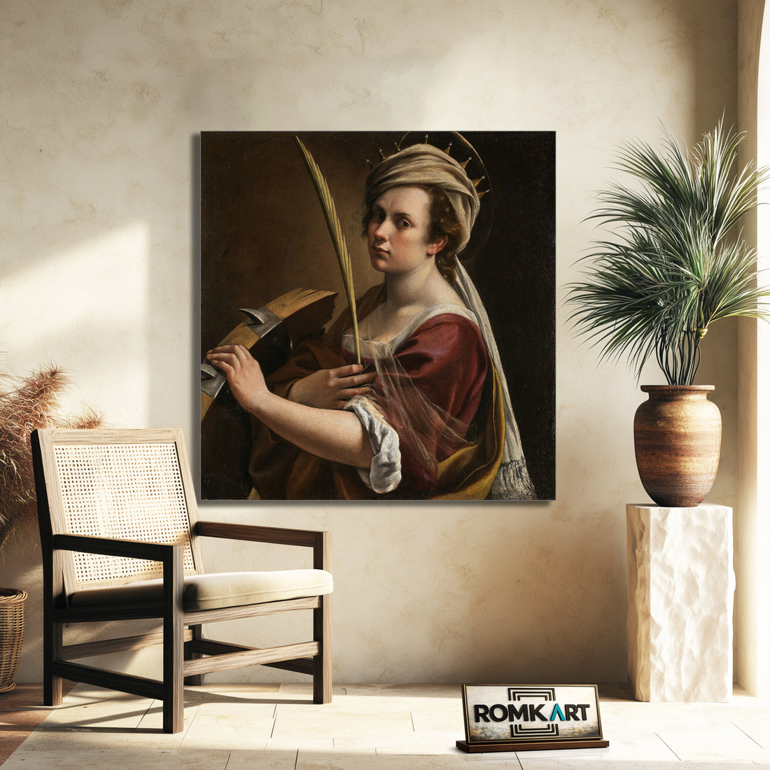 Artemisia Gentileschi Self-portrait As Saint Catherine Of Alexandria – Reproduction