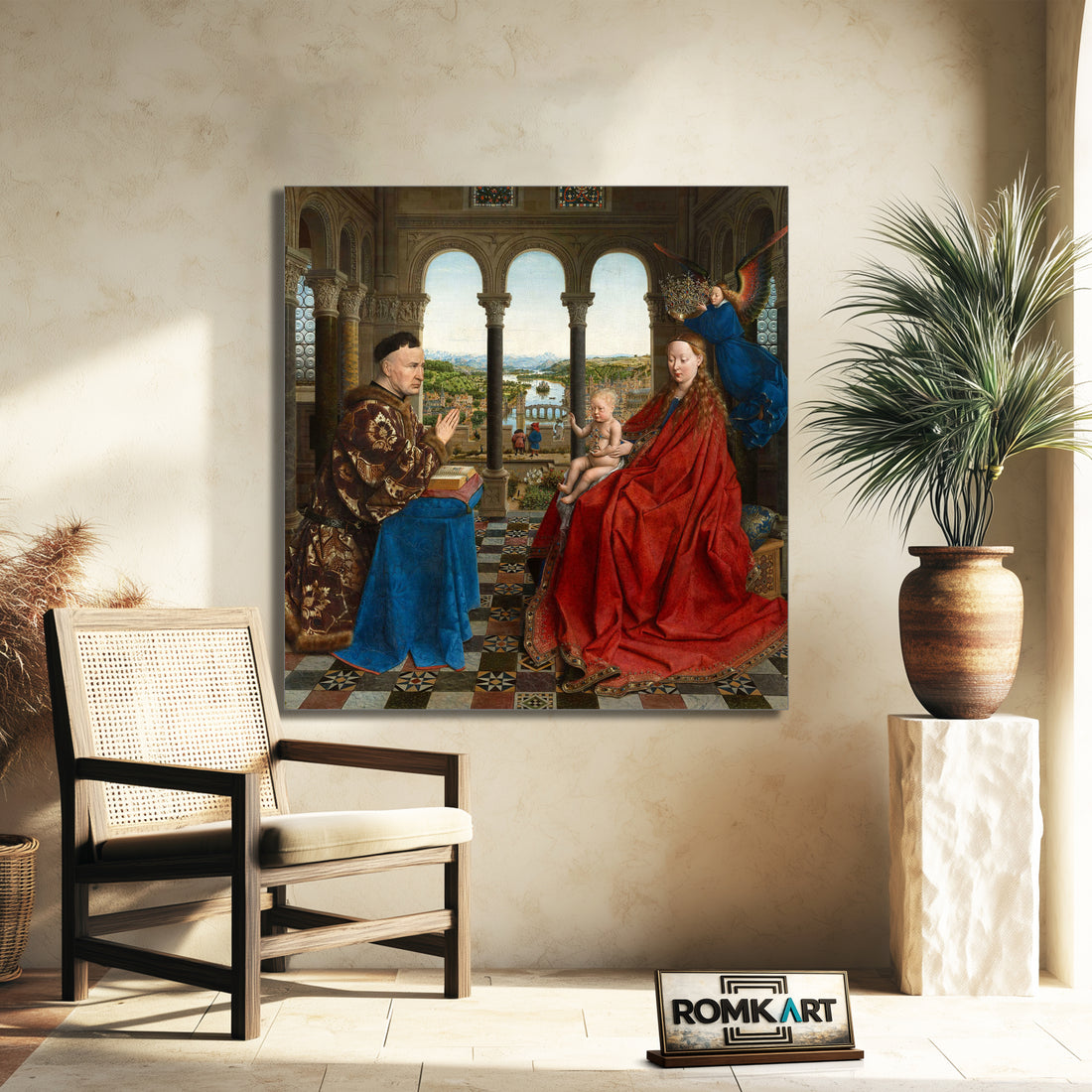 Jan Van Eyck Madonna Of Chancellor Rolin 1435 – Reproduction