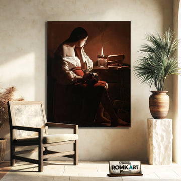 Georges De La Tour Magdalene With The Smoking Flame 1640 – Reproduction