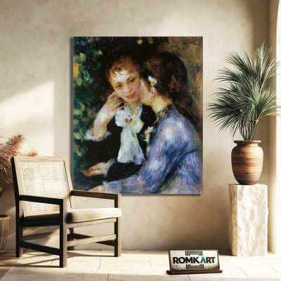Pierre-auguste Renoir Young Women Talking Confidences – Reproduction