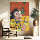 Paul Gauguin Self-portrait With Halo And Snake 1889 – Reproduction