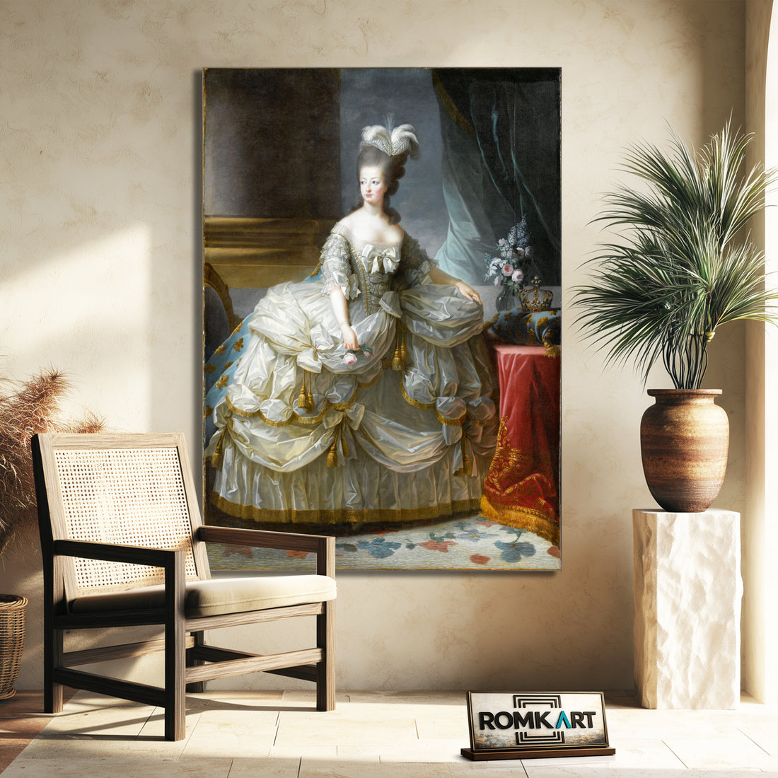 Elisabeth Vigee Le Brun Marie Antoinette In Court Dress 1787 – Reproduction