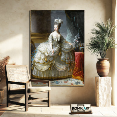 Elisabeth Vigee Le Brun Marie Antoinette In Court Dress 1787 – Reproduction