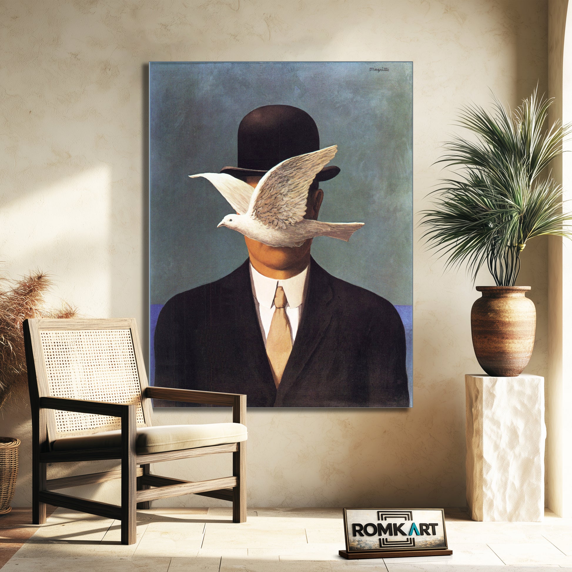 Rene Magritte Man In A Bowler Hat 1964 – Reproduction