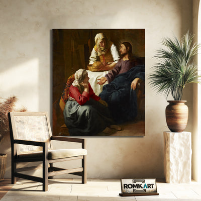 Johannes Vermeer Christ In The House Of Martha And Mary 1654-1655 – Reproduction