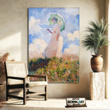 Claude Monet Woman With A Parasol Facing Left 1886 – Reproduction