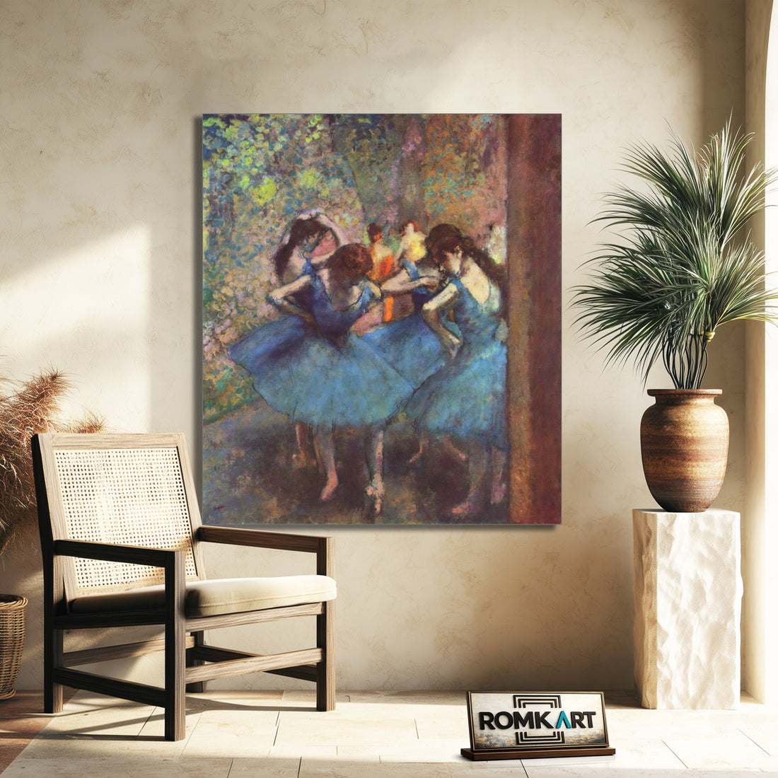 Edgar Degas Dancers In Blue 1890 – Reproduction