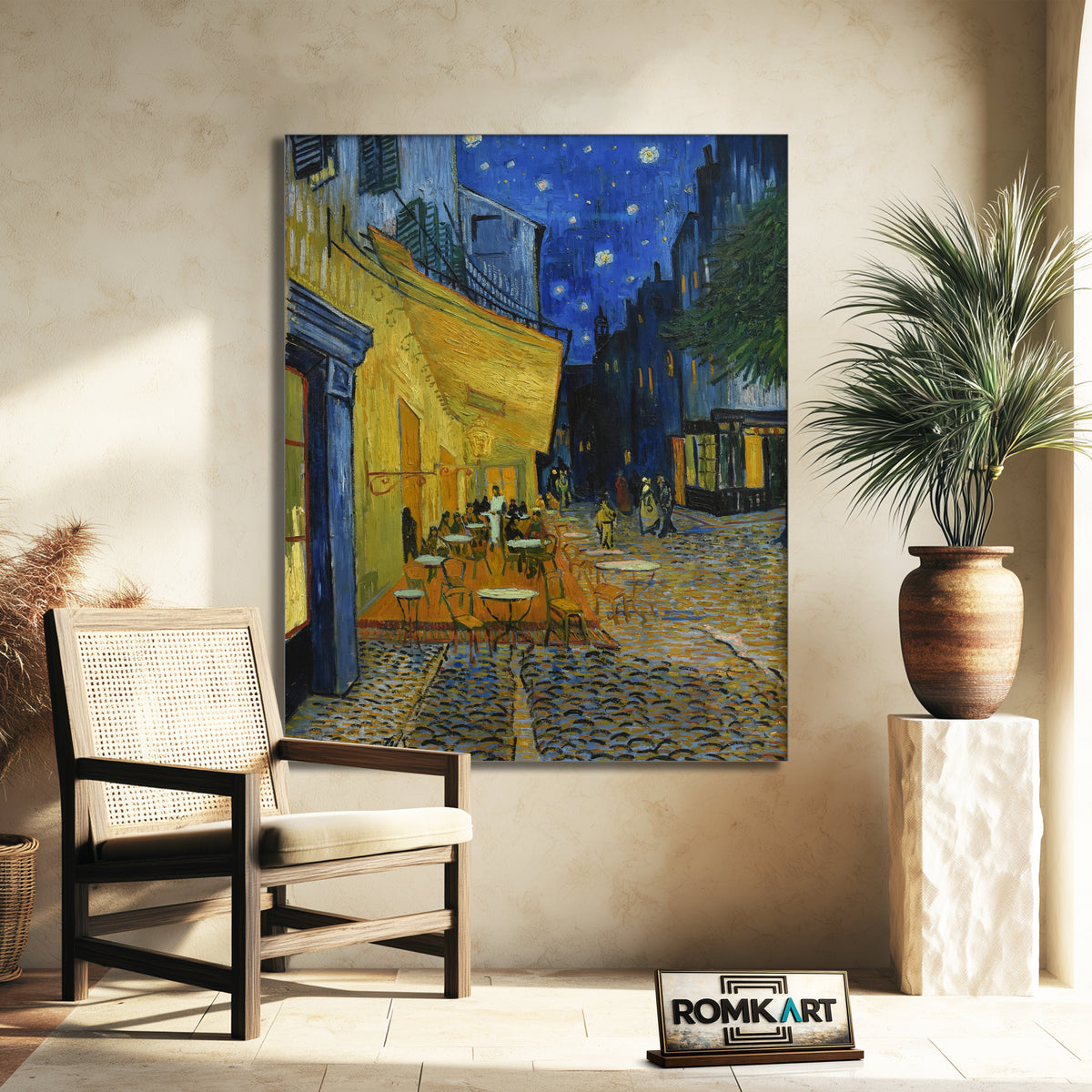Vincent Van Gogh Cafe Terrace At Night 1888 – Reproduction
