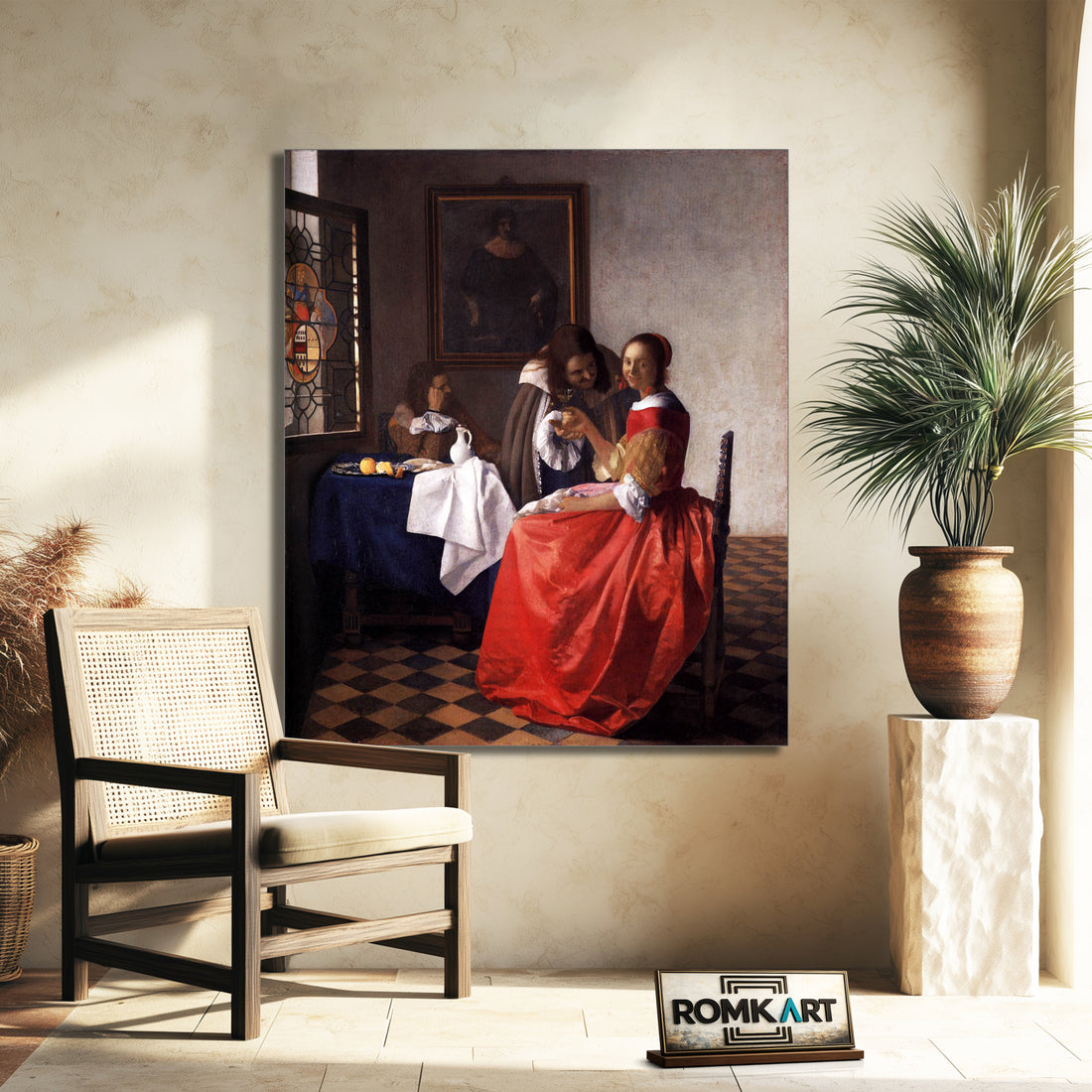 Johannes Vermeer Girl With A Wineglass 1659 – Reproduction