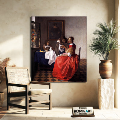 Johannes Vermeer Girl With A Wineglass 1659 – Reproduction