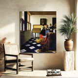 Johannes Vermeer A Lady At The Virginals With A Gentleman 1662-1665 – Reproduction