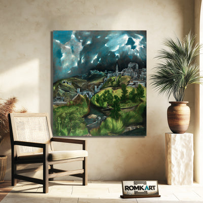 El Greco View Of Toledo 1599 – Reproduction