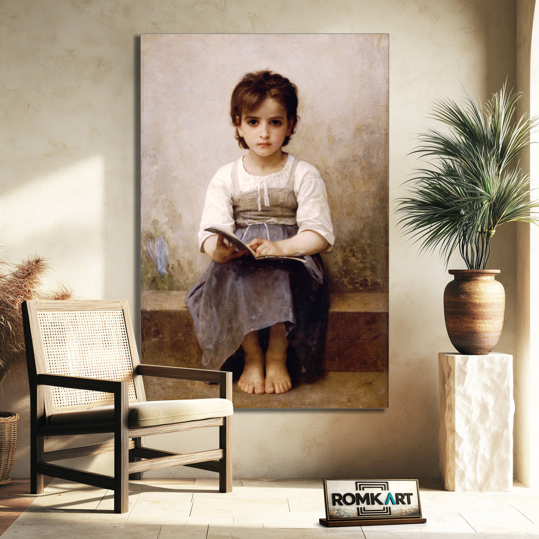 William Adolphe Bouguereau The Difficult Lesson 1884 – Reproduction